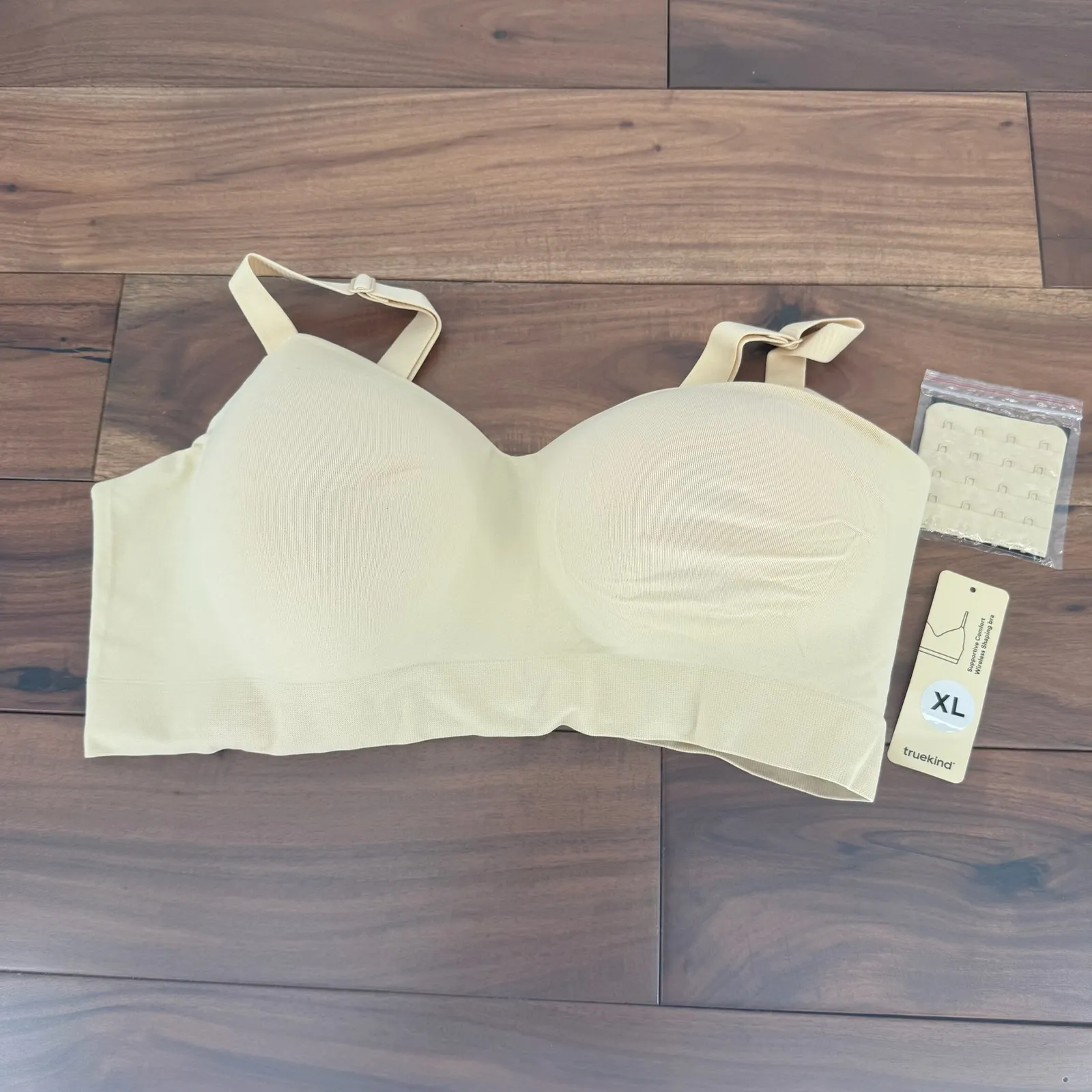 Truekind Supportive Comfort Wireless Shaping Bra Beige XL Tan - Image 2