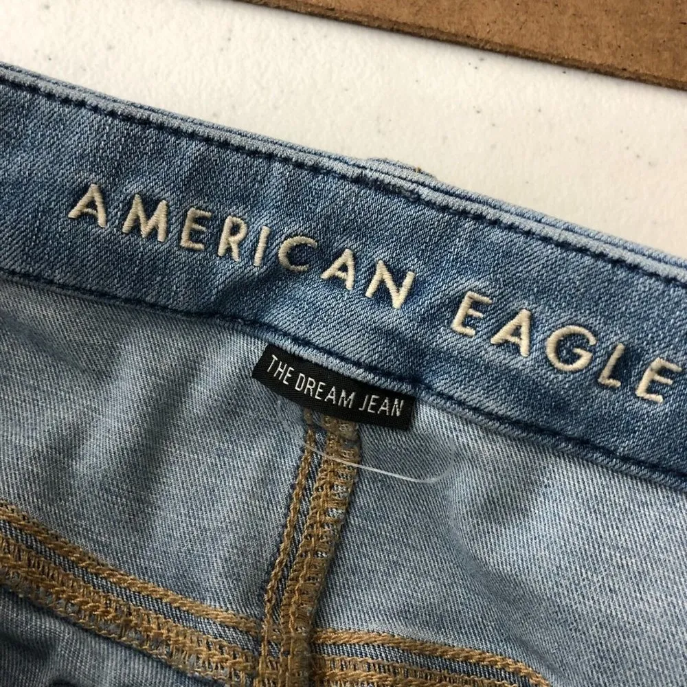 American Eagle Womens Jeans Curvy Hi-Rise Jegging Dream Distressed Stretch 4 - Image 3