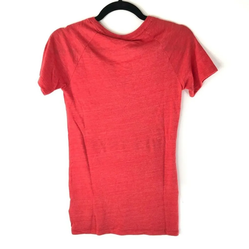 NBA Los Angeles Clippers Womens T Shirt Short Sleeve V Neck Red Size S Adidas - Image 2