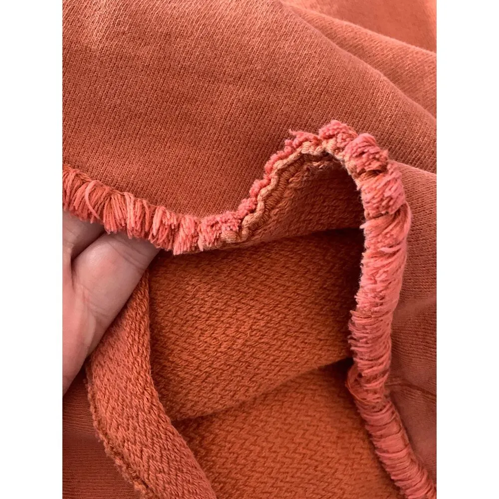 Mango  size small crewneck distressed revolve pullover sweatshirt burnt orange - Image 5