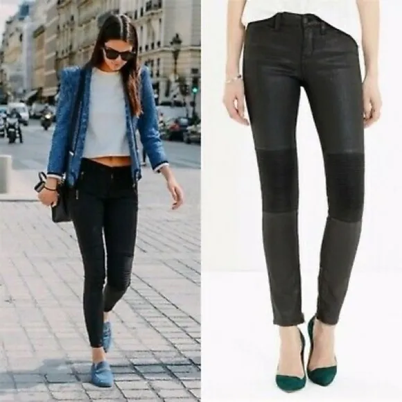 madewell •skinny skinny racetrack coated moto jean - Image 2