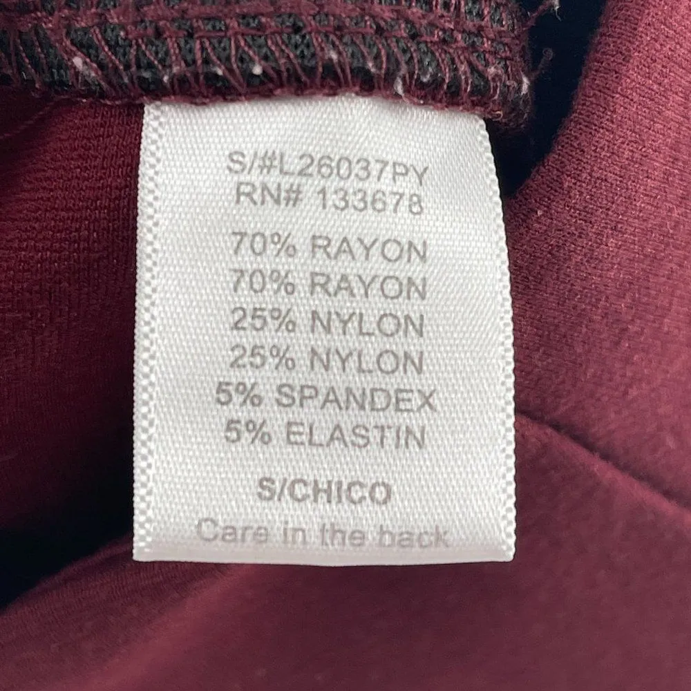 2/$30 Altar'd State High Waisted Ponte Pants Leggings Burgundy Small - Image 7