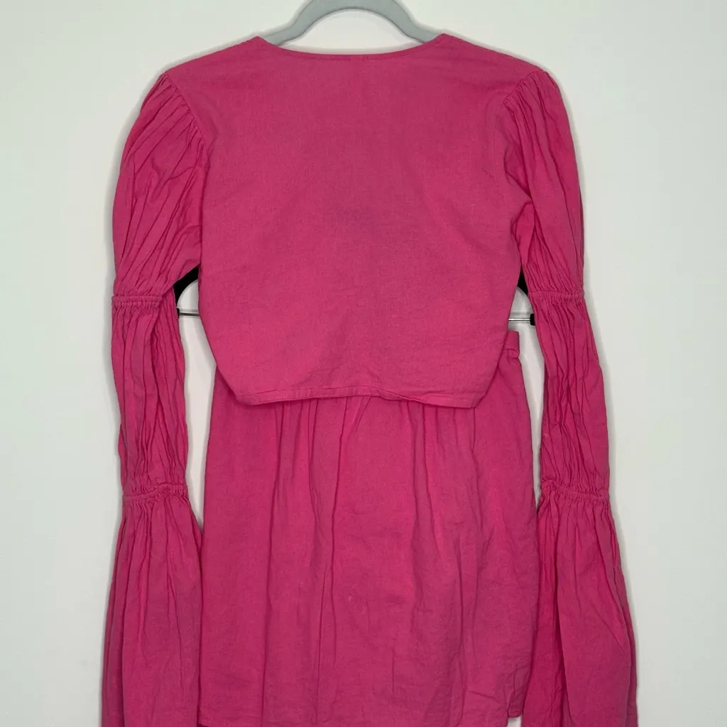 Bananhot x Revolve Pink 2 Piece Set XS Top S Skirt Like New - Image 5