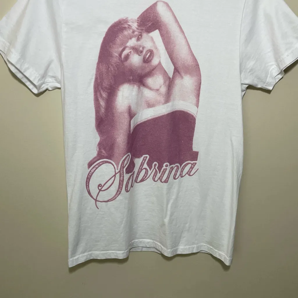 Sabrina Carpenter Graphic Tee White Size M - Image 4
