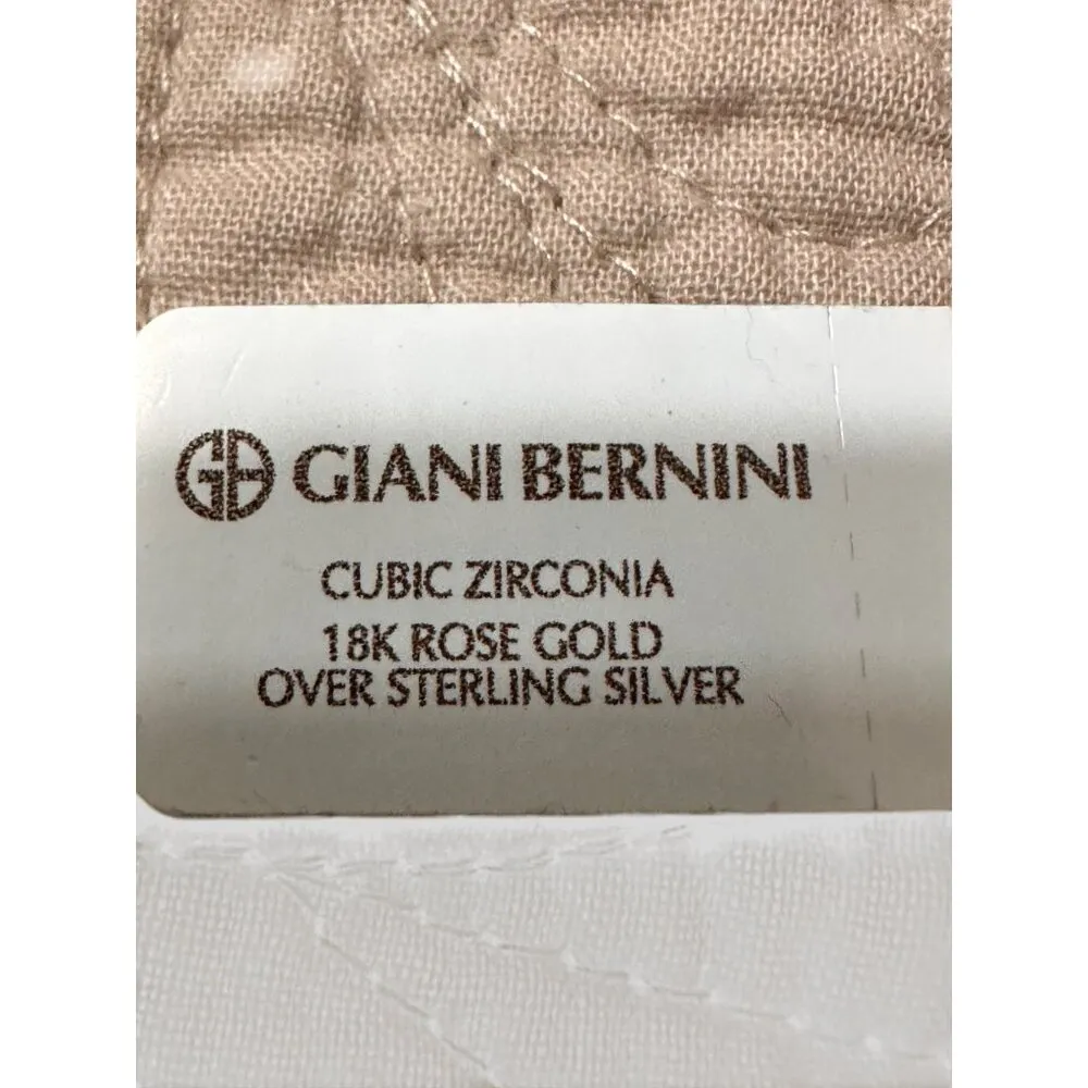 Giani Bernini 18K Rose Gold Over Sterling Silver Cubic Zirconia Pendant Necklace - Image 6