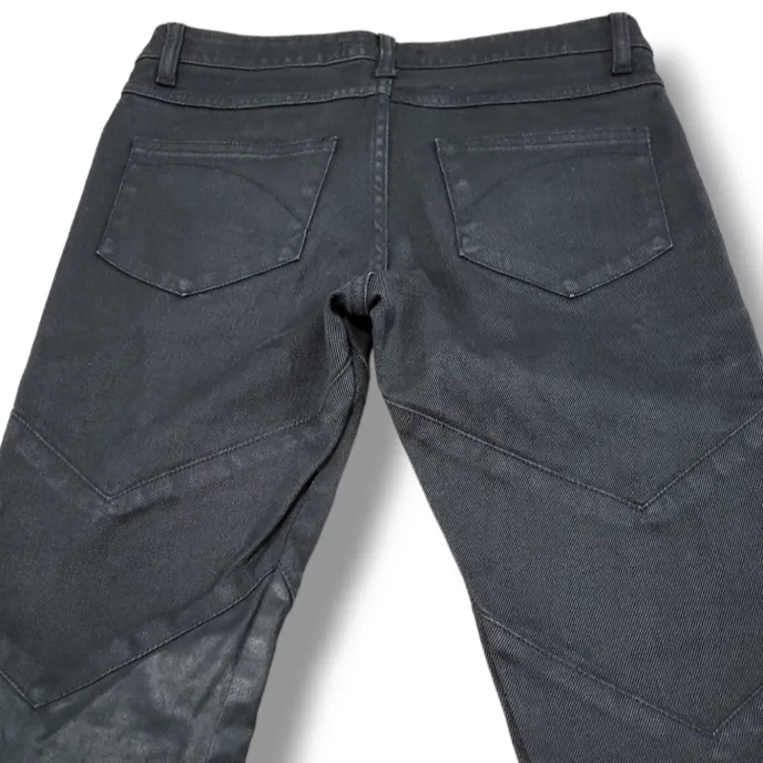 Superfine Jeans Size 27 W28"xL31" Chevron Liberty Jeans Skinny Jeans Black Denim Pants  - Image 5