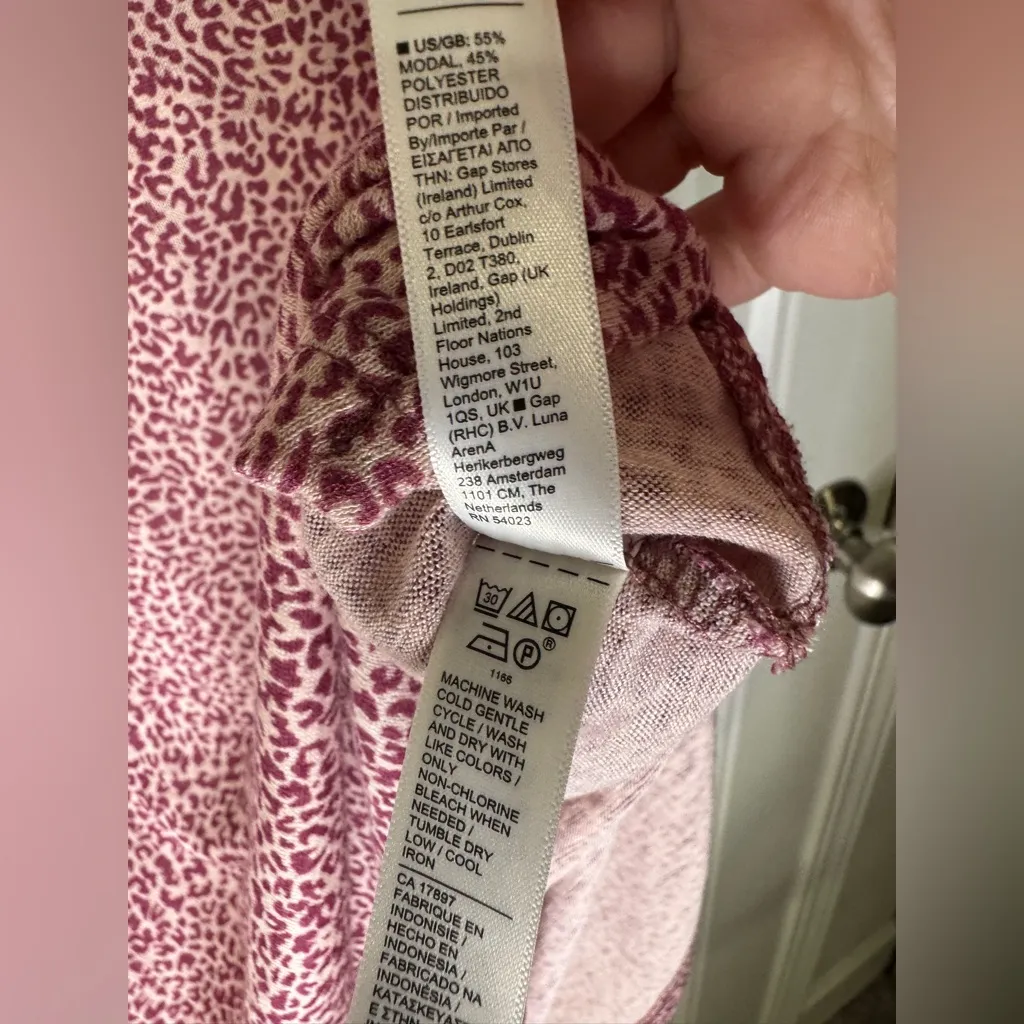 Athleta Breezy Tank Micro Cheetah Bashful Rose - Image 5