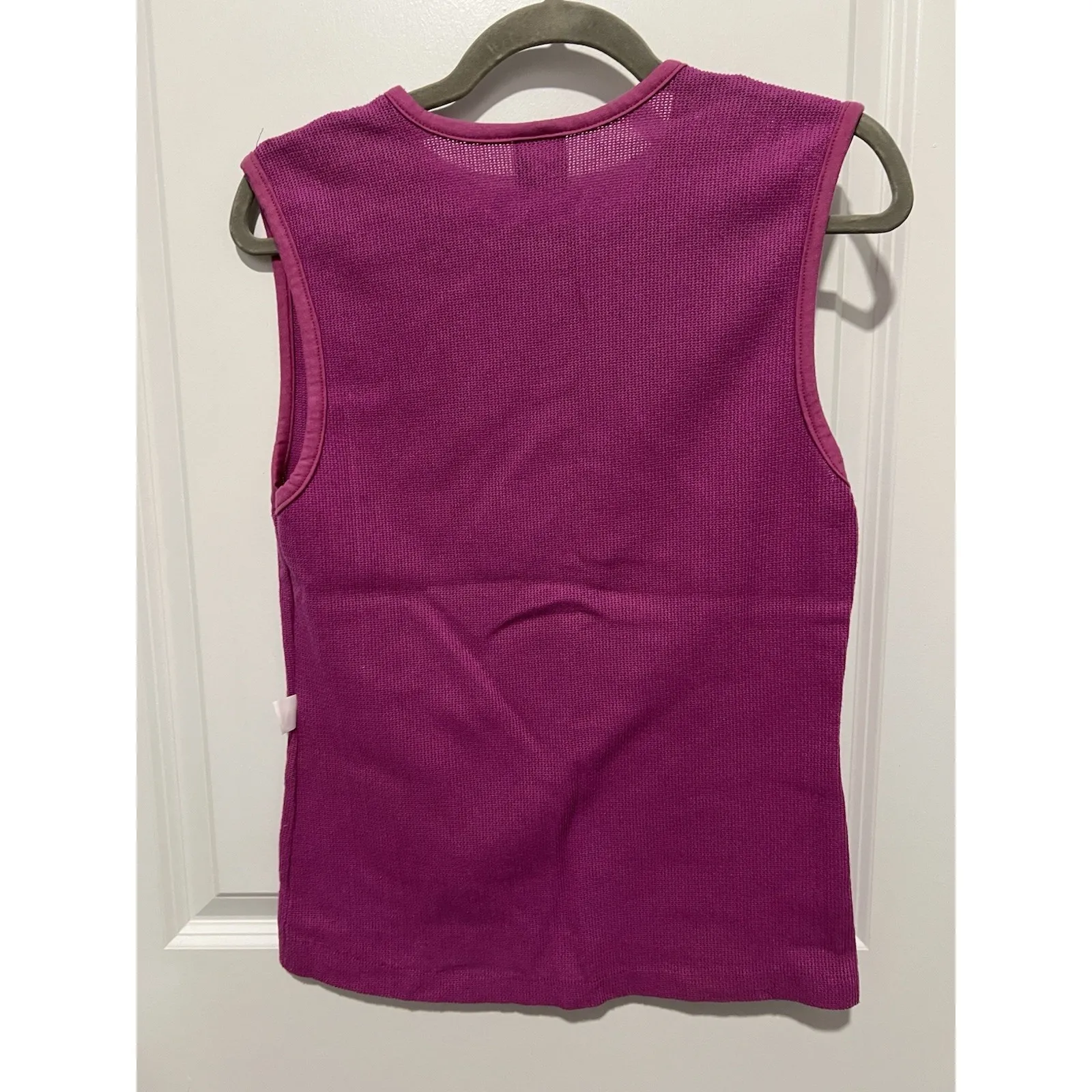 Vintage Nike Waffle Knit Tank Top Shirt Women's Size Medium Purple‎ - Image 2