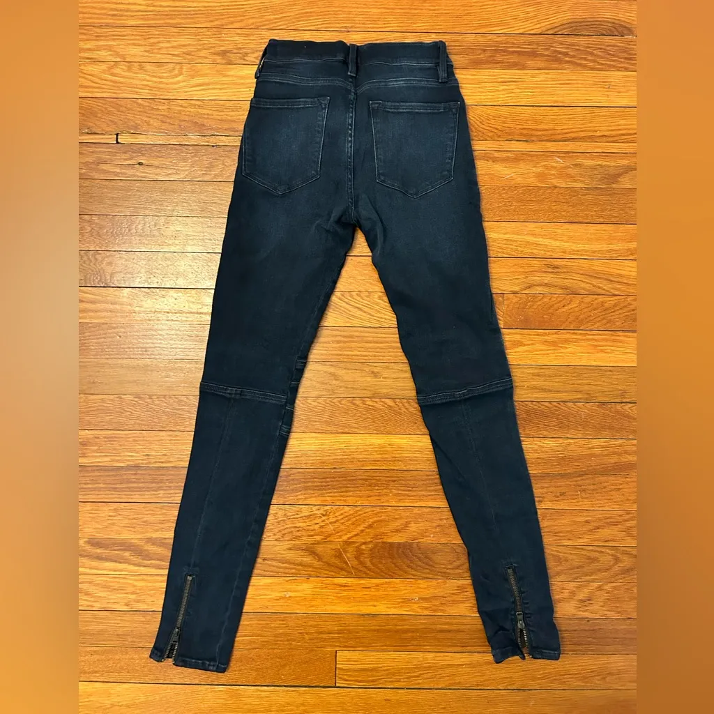 Frame Le Skinny de Jeanne Moto Zip Skinny Jeans - Image 3