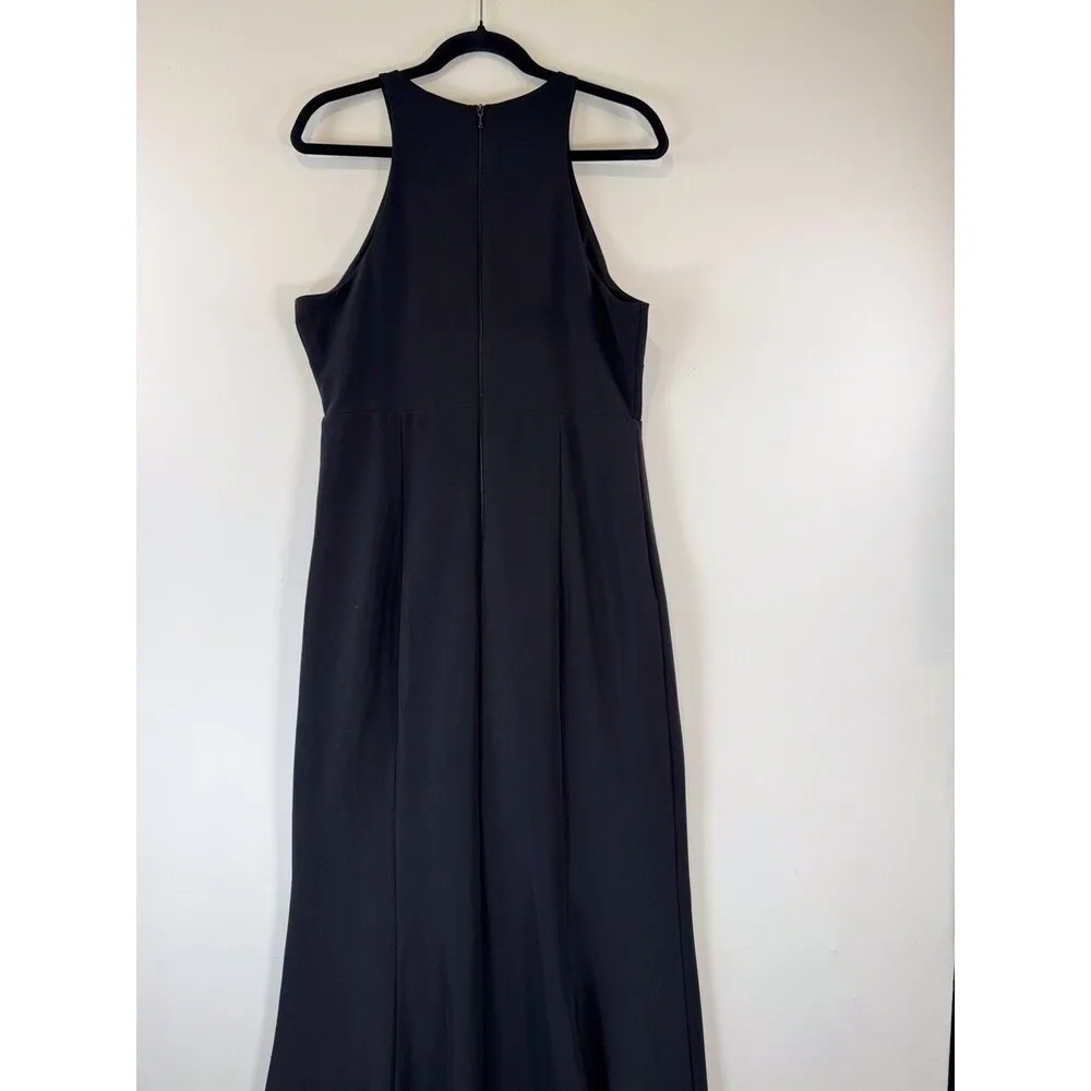 Show Me Your MuMu Womens Dress Black Maxi Chicago High Neck Gown Stretch Large - Image 9