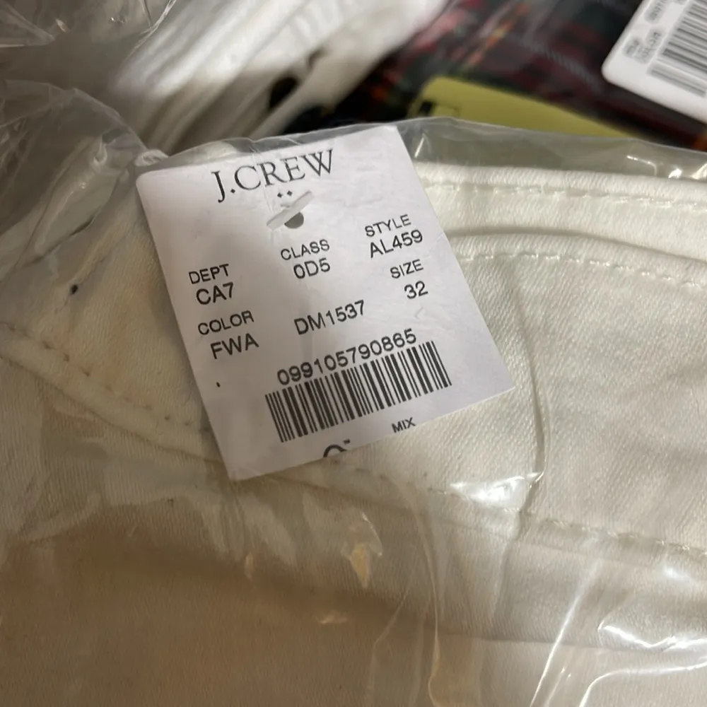 J Crew High Rise Vintage Straight Raw Hem Button Fly Denim - Image 9