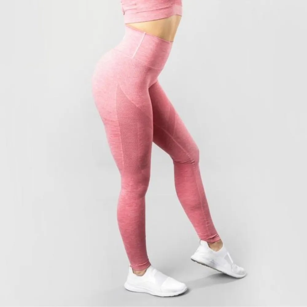 Alphalete Aero Leggings Seamless Compression Athletic Pants Rose Pink Medium - Image 14