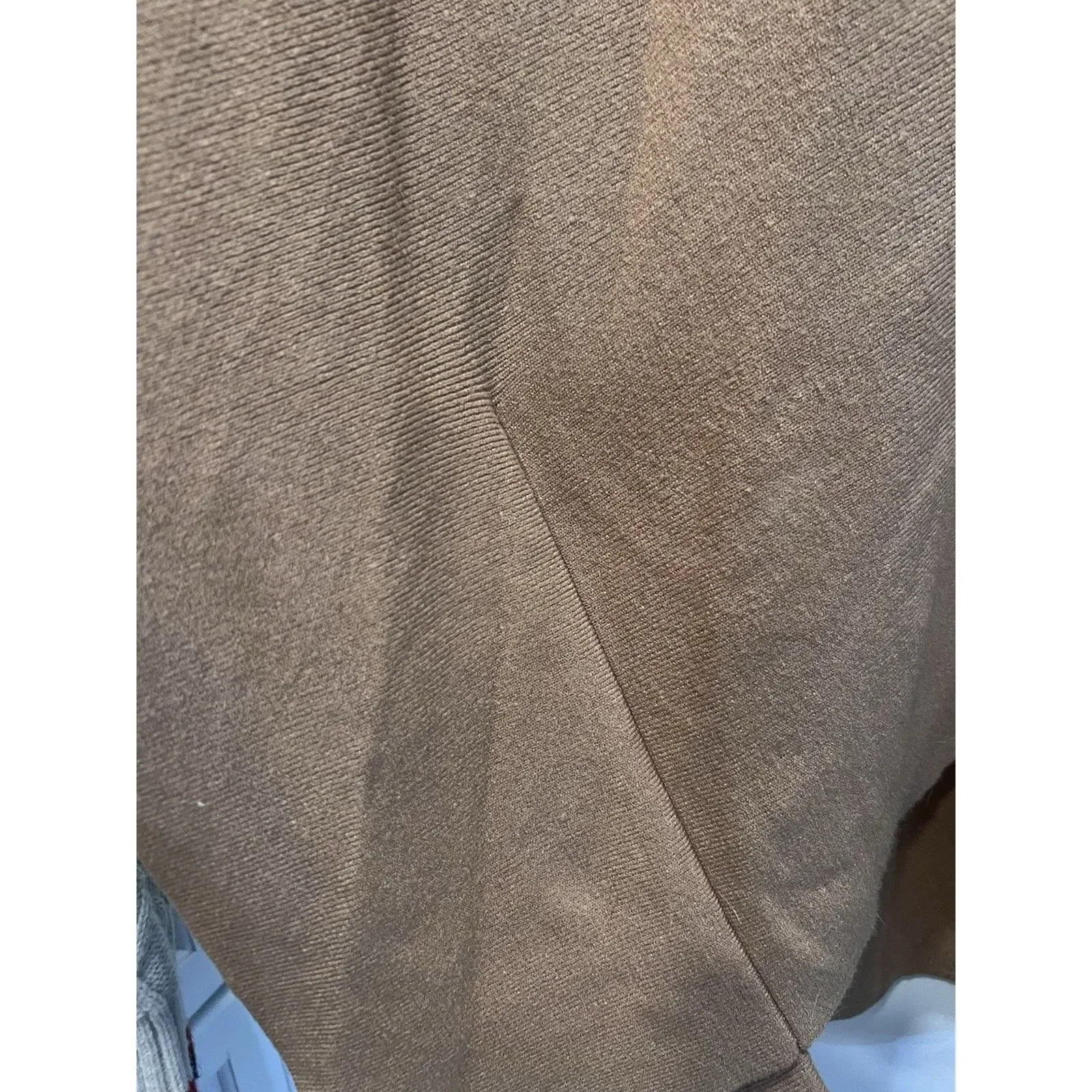 Mersea Anywhere Poncho Pullover Sweater Caramel w/ Red And White Varsity Trim OS Brown Size L - Image 4