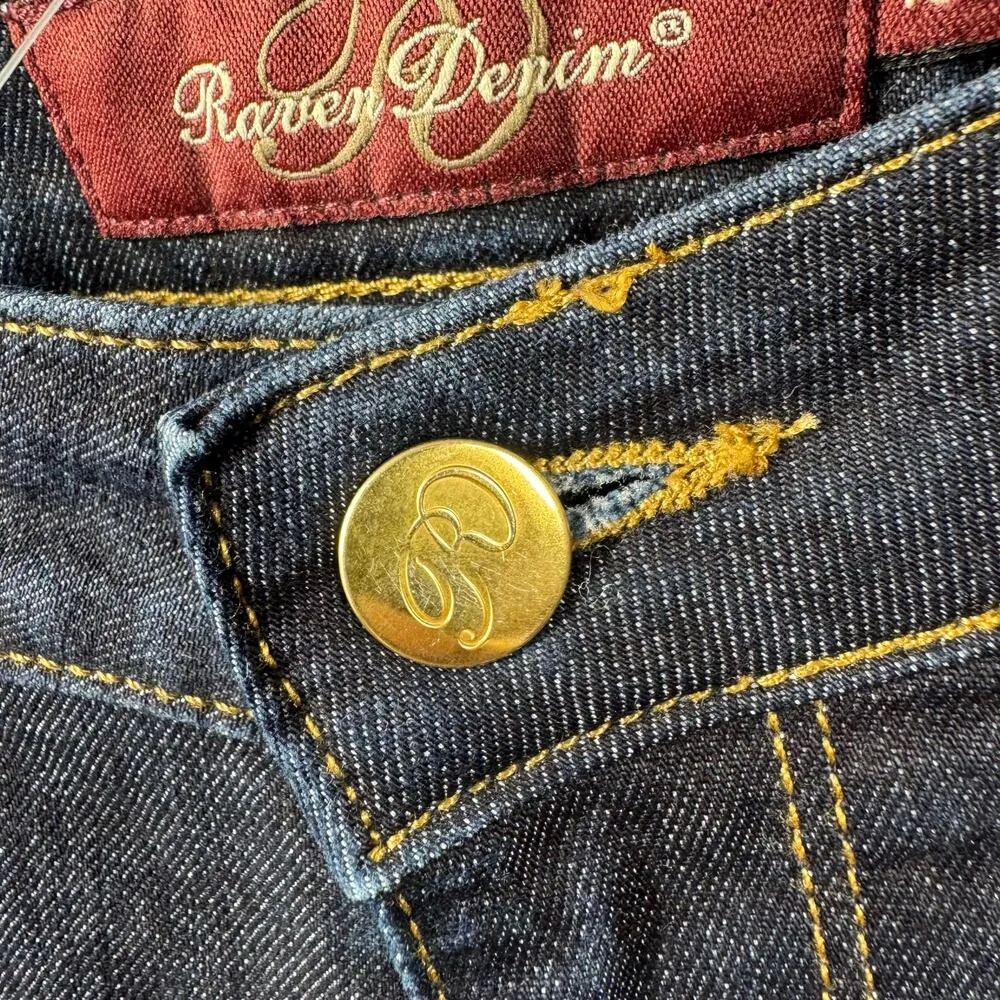 Raven Denim Jean Women 28 Sadie Madison Wash Boot Cut Stretch Low Rise Y2K 6000L Blue - Image 8