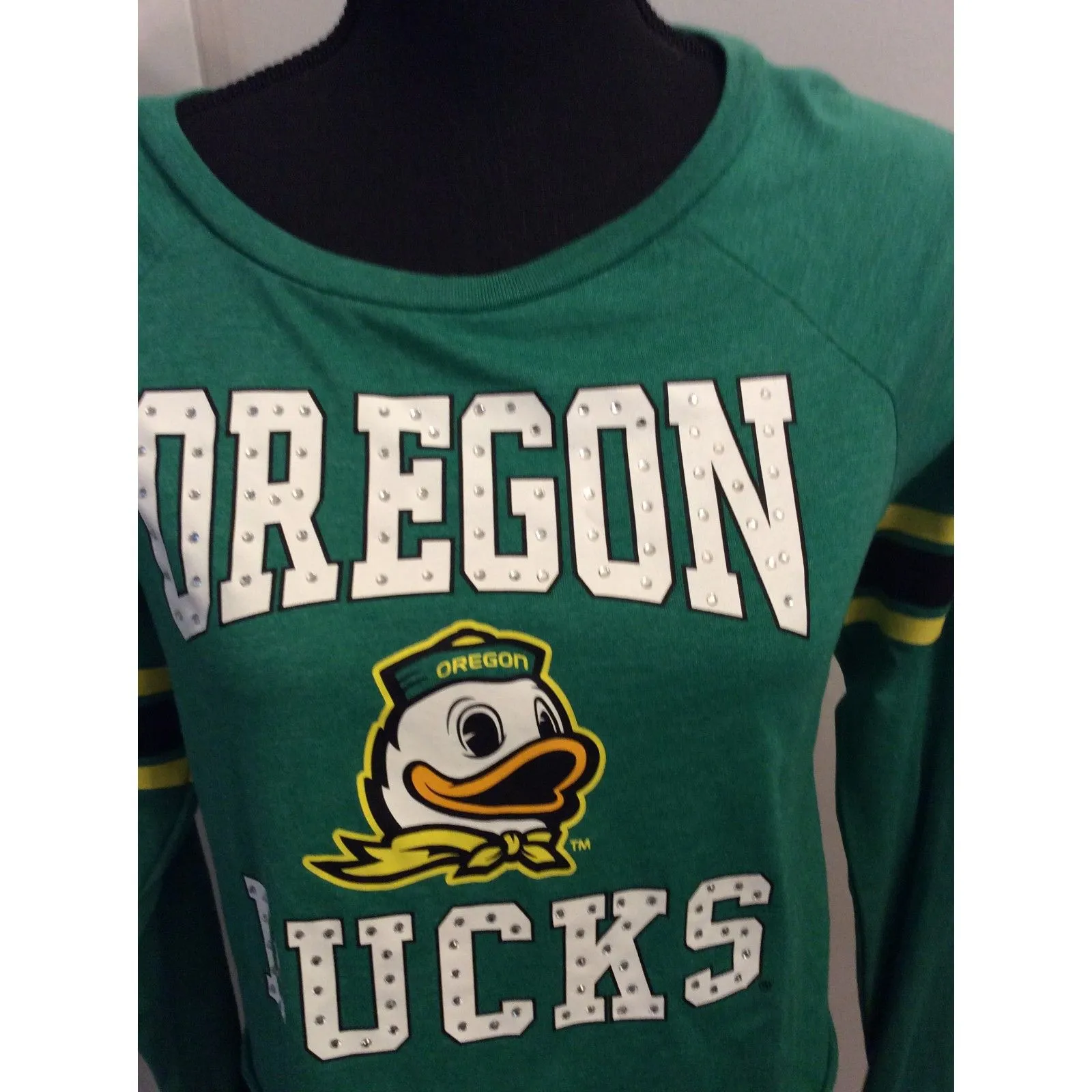 Oregon Ducks Crop Long Sleeve Jersey T Shirt EUC Small Women's - Image 4