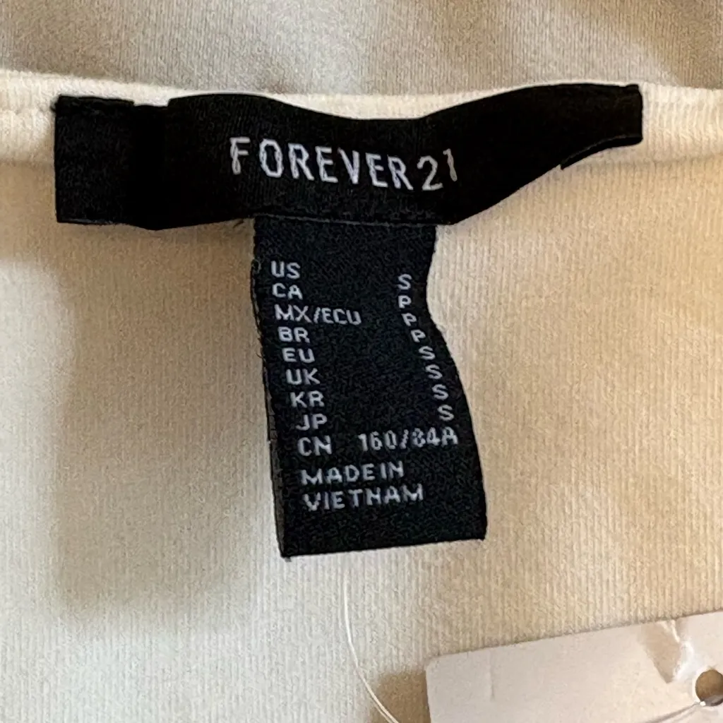 Forever 21 Off-White V-Neck Bodysuit - Image 2