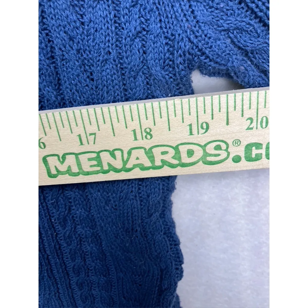 LRL Lauren Jeans Co Ralph Lauren Blue Knit Cardigan Sweater Women's M/M Cotton Size M - Image 13