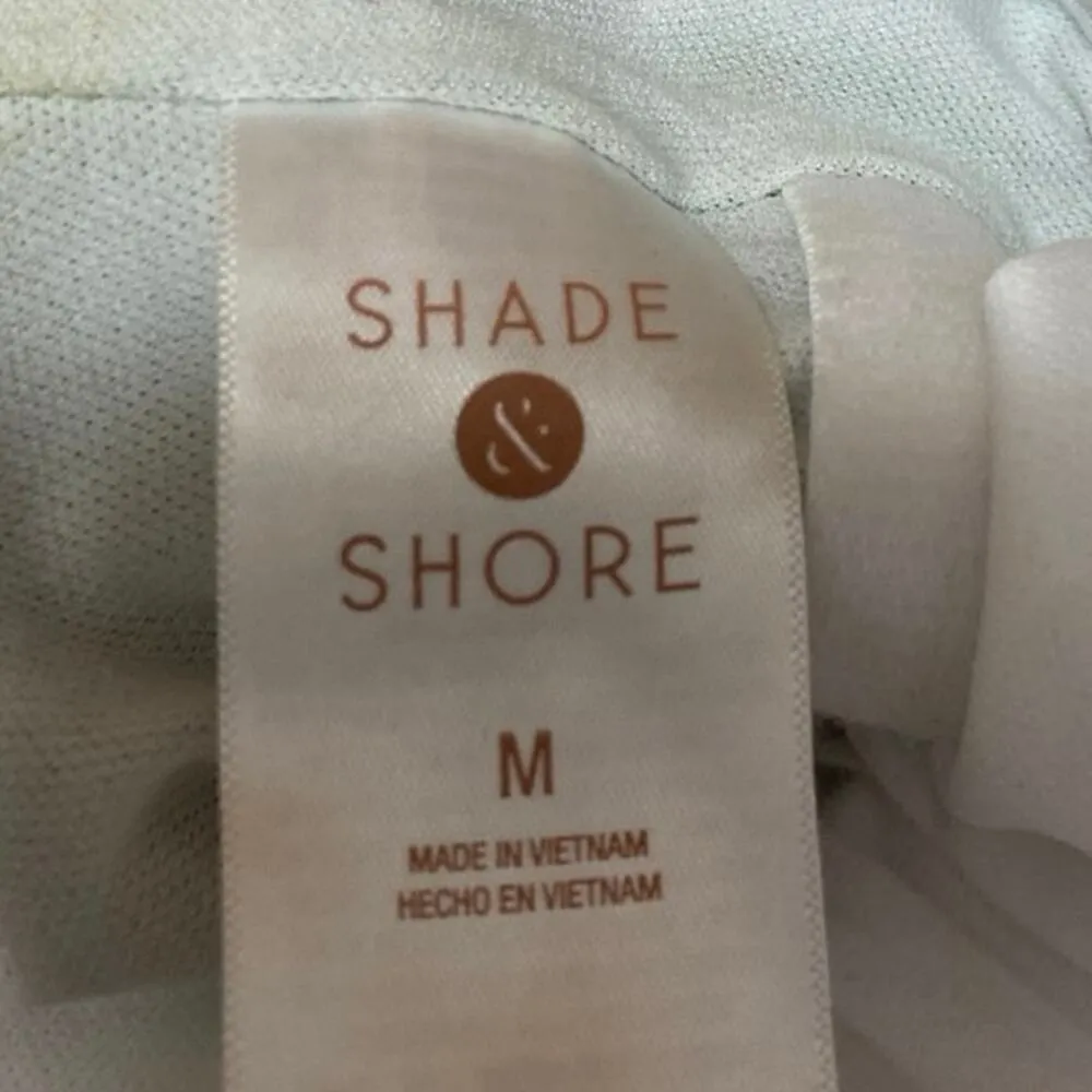 Shade & Shore Green White Sleeveless Cami Tank One Piece Swimsuit Swimwear Sz  M - Image 3