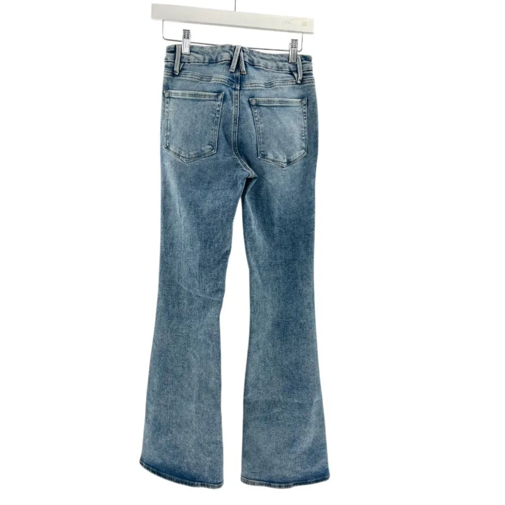 good american good flare split hem jeans sz 26 - Image 2