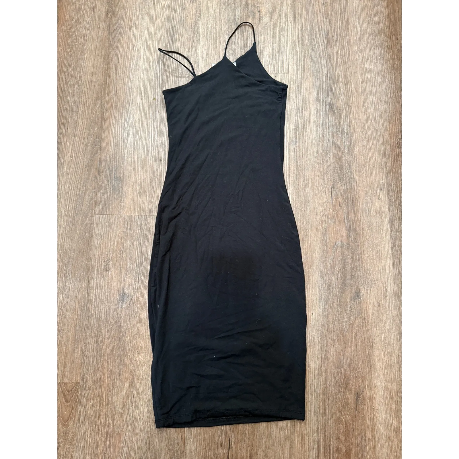 Good American Black Sleeveless Bodycon Midi Dress‎ Size 1 Fitted Casual - Image 2