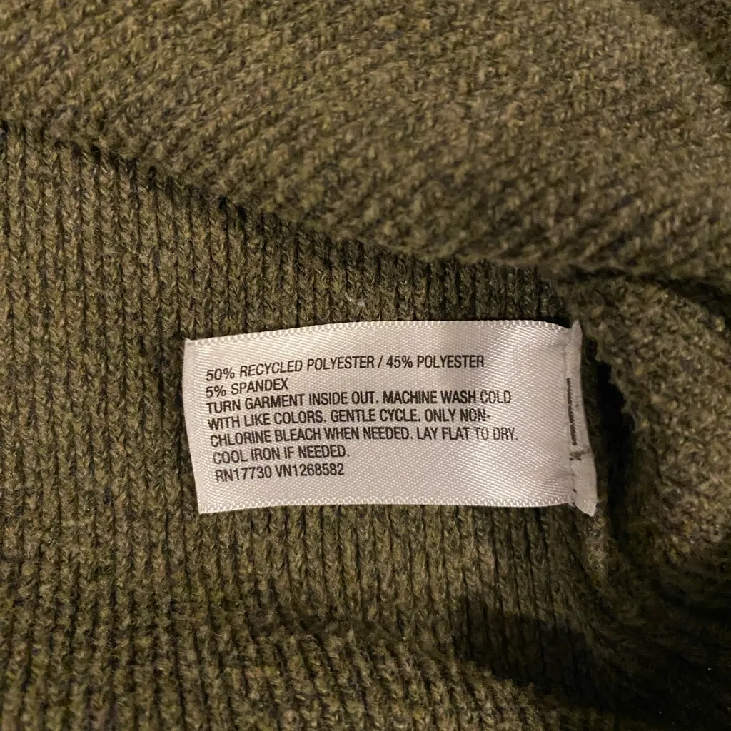 Knit Sweater Tank Top Women XL | Olive Green | Cozy Dark Academia - Image 3