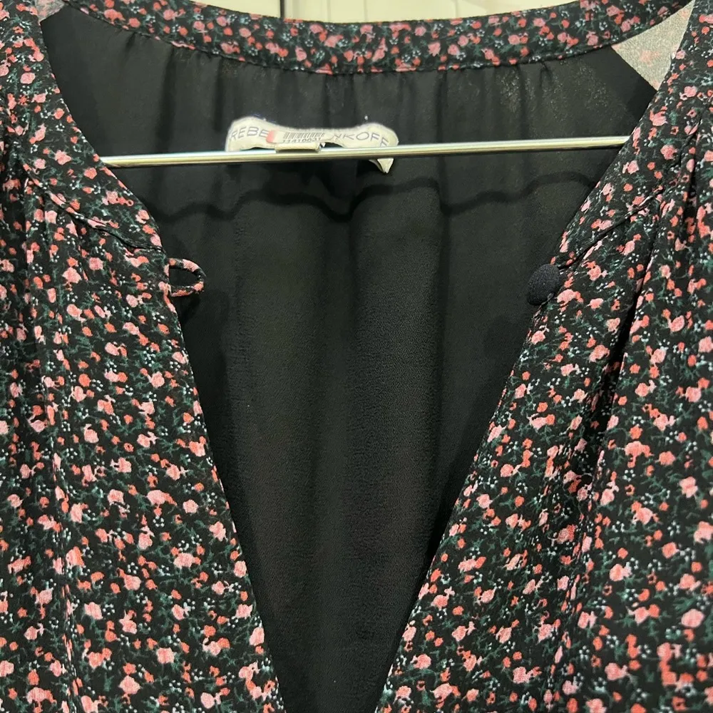 Rebecca Minkoff Black Patricia Ruffle Midi Dress Size Small $248 - Image 4