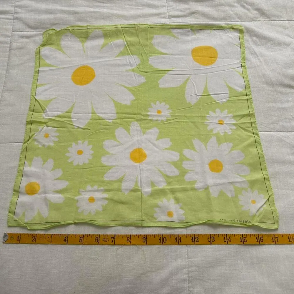 Green daisy floral print bandana 0607 - Image 4