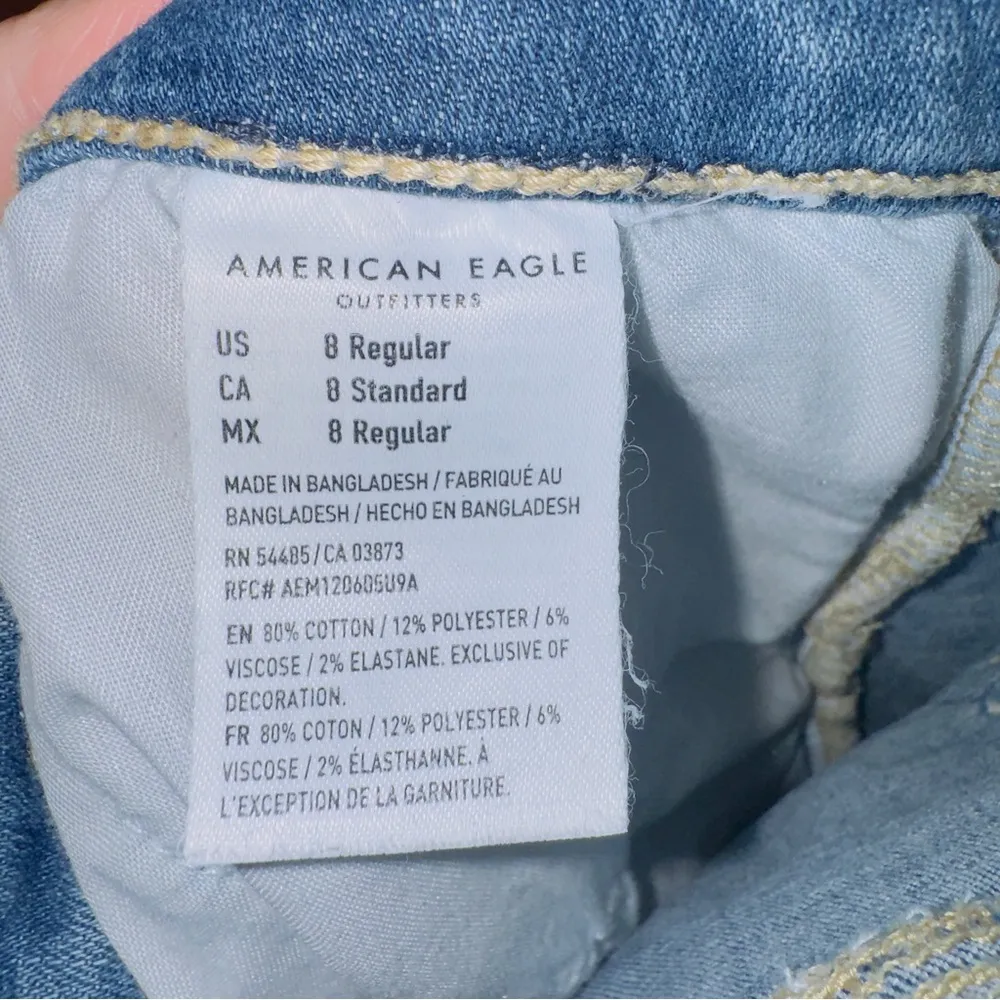 American Eagle Next Level Stretch Women's Curvy Super Hi Rise Jegging Crop Jeans - Image 7