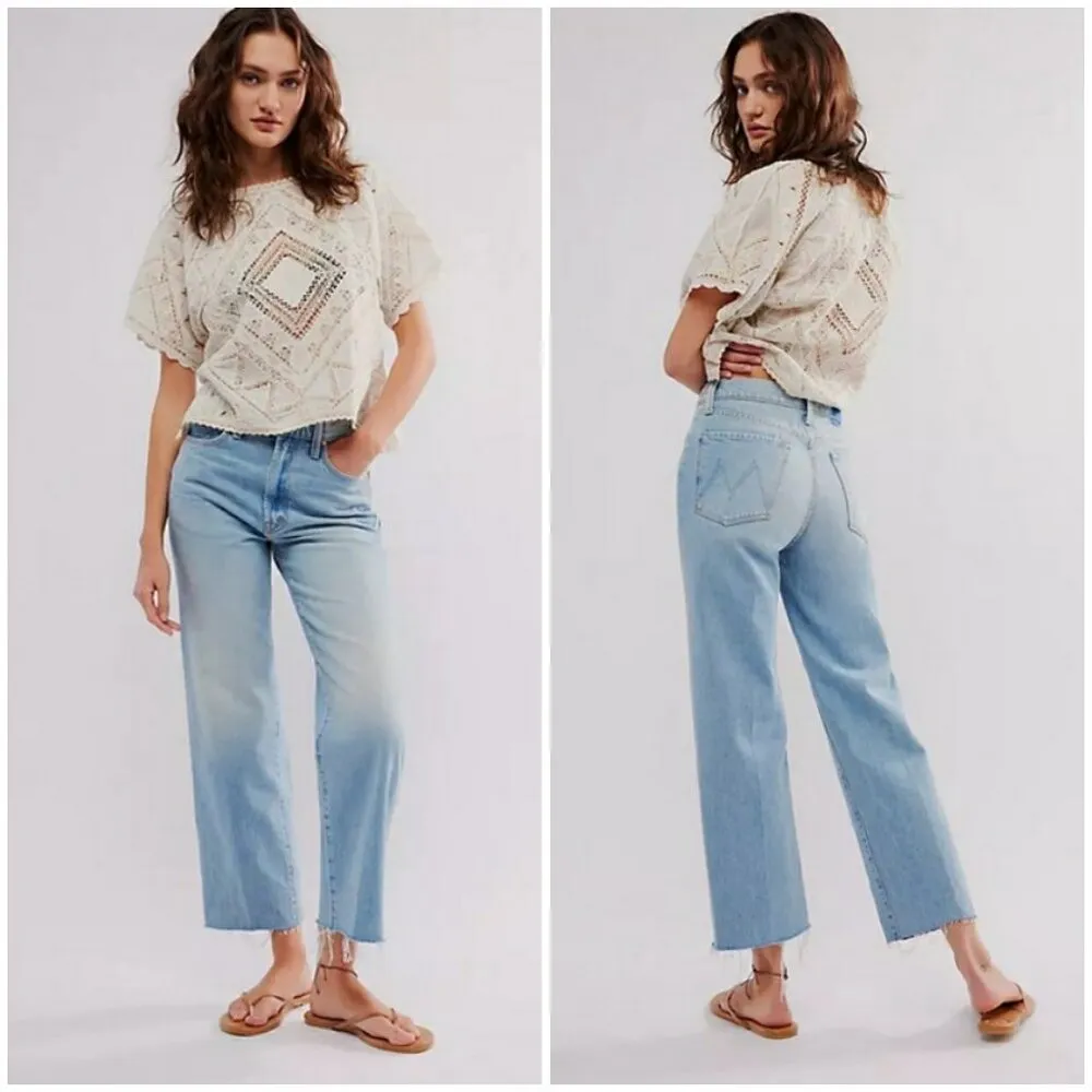 💕MOTHER SUPERIOR💕 The Rambler Zip Ankle Fray Jeans ~ I'm With the Band 29 NWT Blue - Image 2