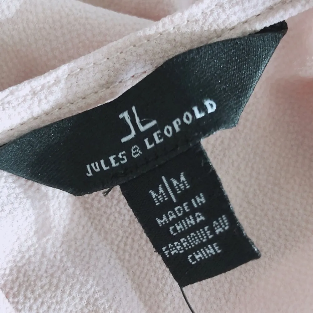 Jules & Leopold  Blouse Ruffle Flounce Top Blush Pink Size M NWT - Image 7