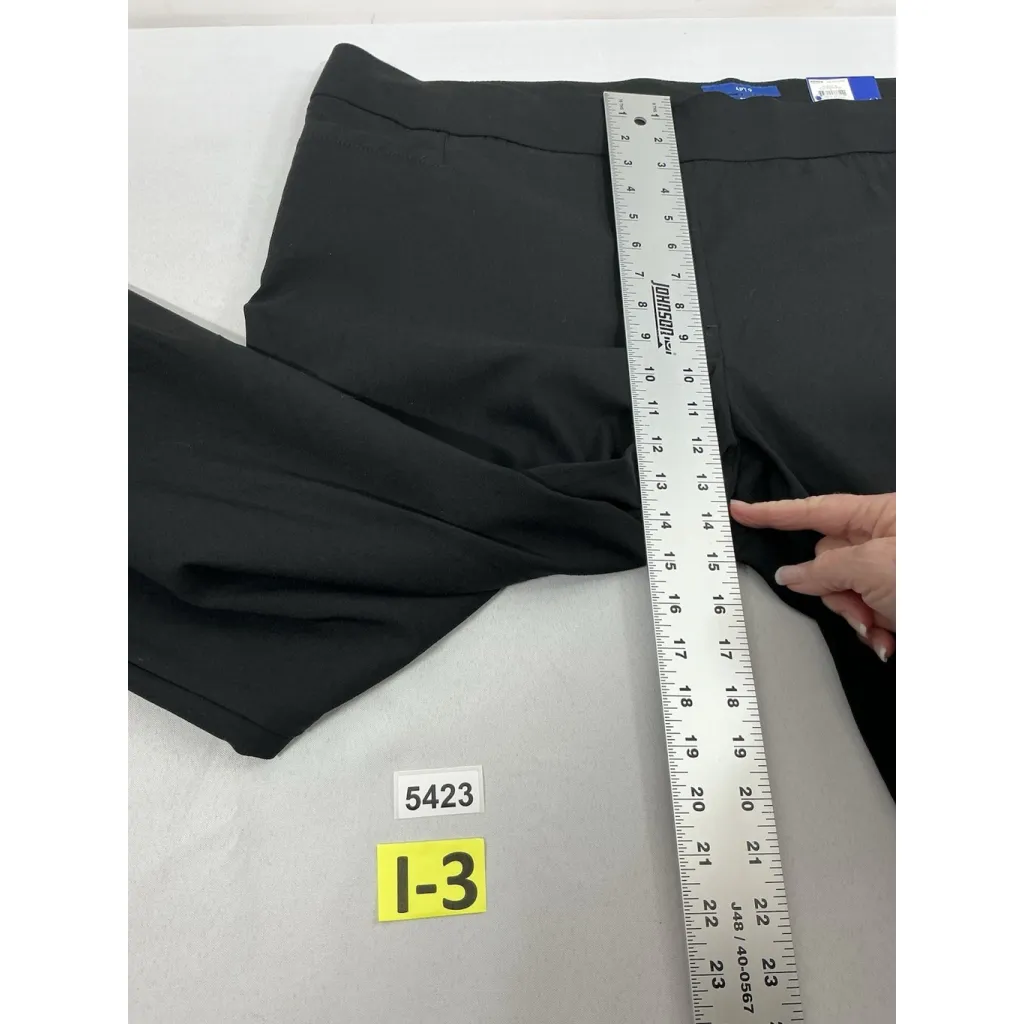 Womans Apt 9 Brynn Pullon Casual Pants 24 W Black Straight Midrise NWT - Image 10