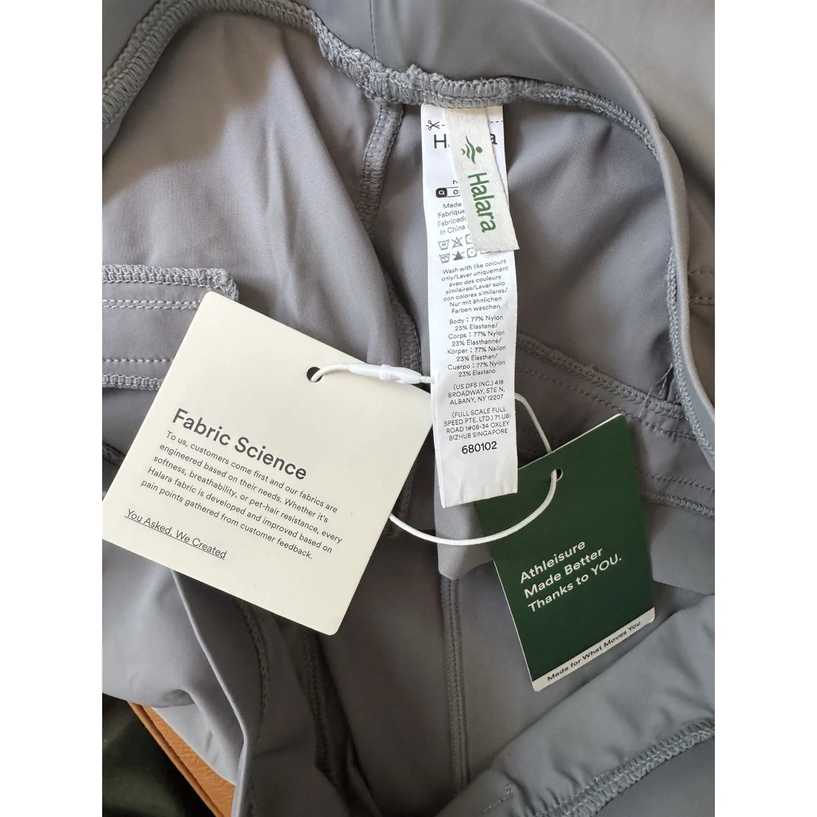 NWT Halara Flex High Rise Straight Crepe Pull On Grey Dress Pants Womens Size XL - Image 8