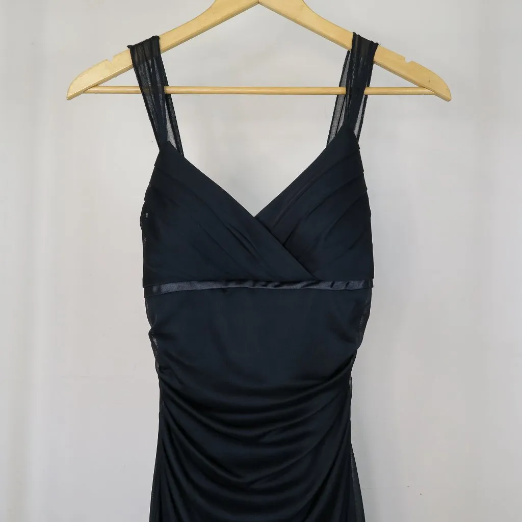 Vintage Y2K Ruby Rox Black Ruched Asymmetrical Dress - Image 5