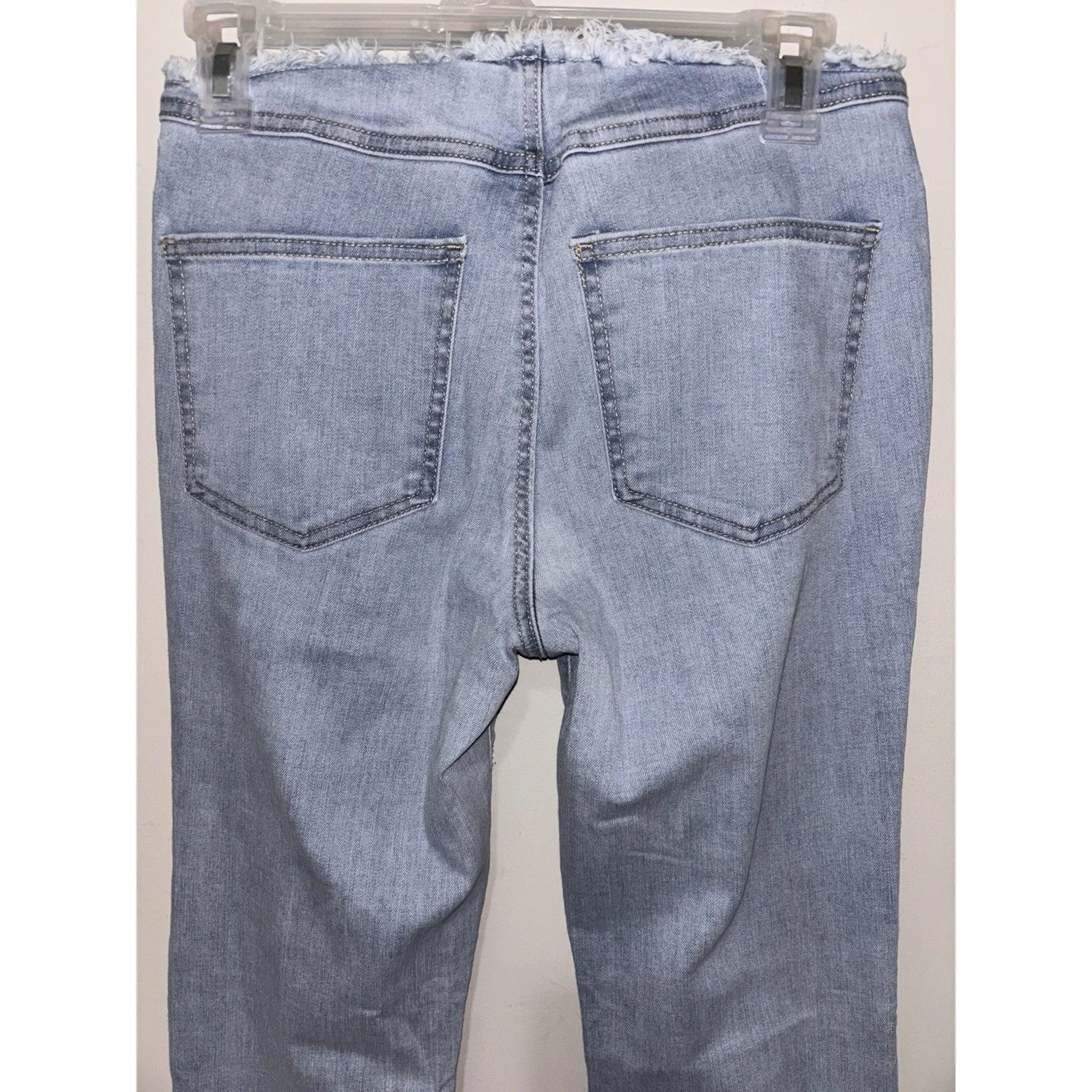 Vanilla Star 5 Jeans Womens Blue Flared Leg Stretch Low Rise Denim Pants Sz 27 - Image 5