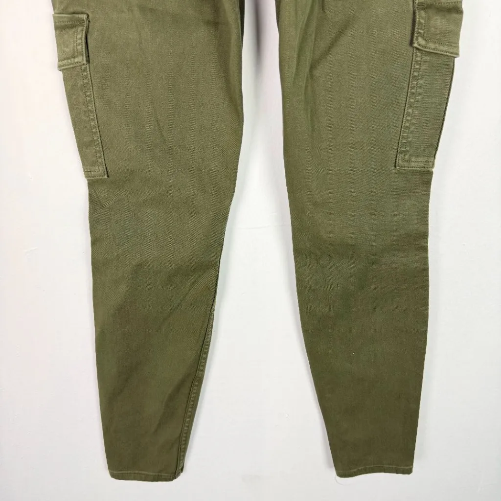 NWT Spanx Stretch Twill Ankle Cargo Pants in Darkened Olive Size Medium M NEW - Image 12