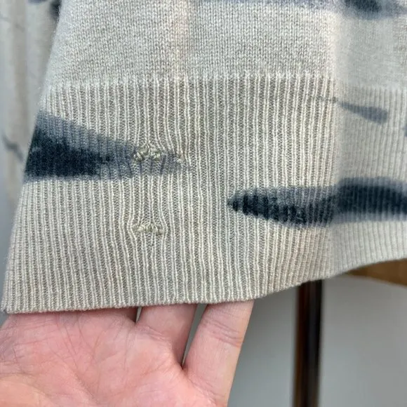 Torn By Ronny Kobo Tunic Sweater M‎ 100% Cashmere Tie Dye Bead Embellishe… - Image 9