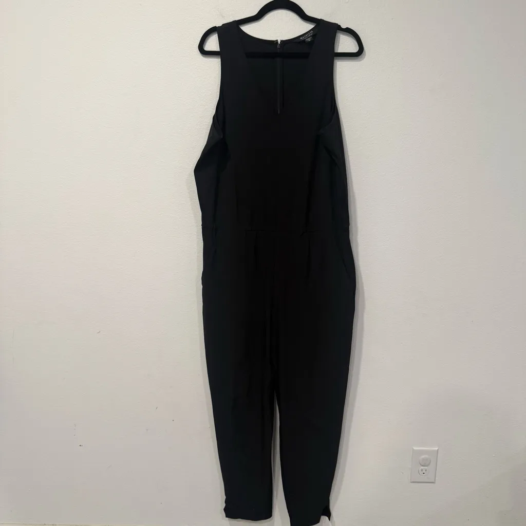 Athleta Brooklyn Black Sleeveless Jumpsuit 16 - Image 3