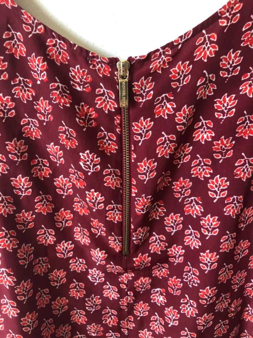 Red Patterned Tank Top XS - Image 4