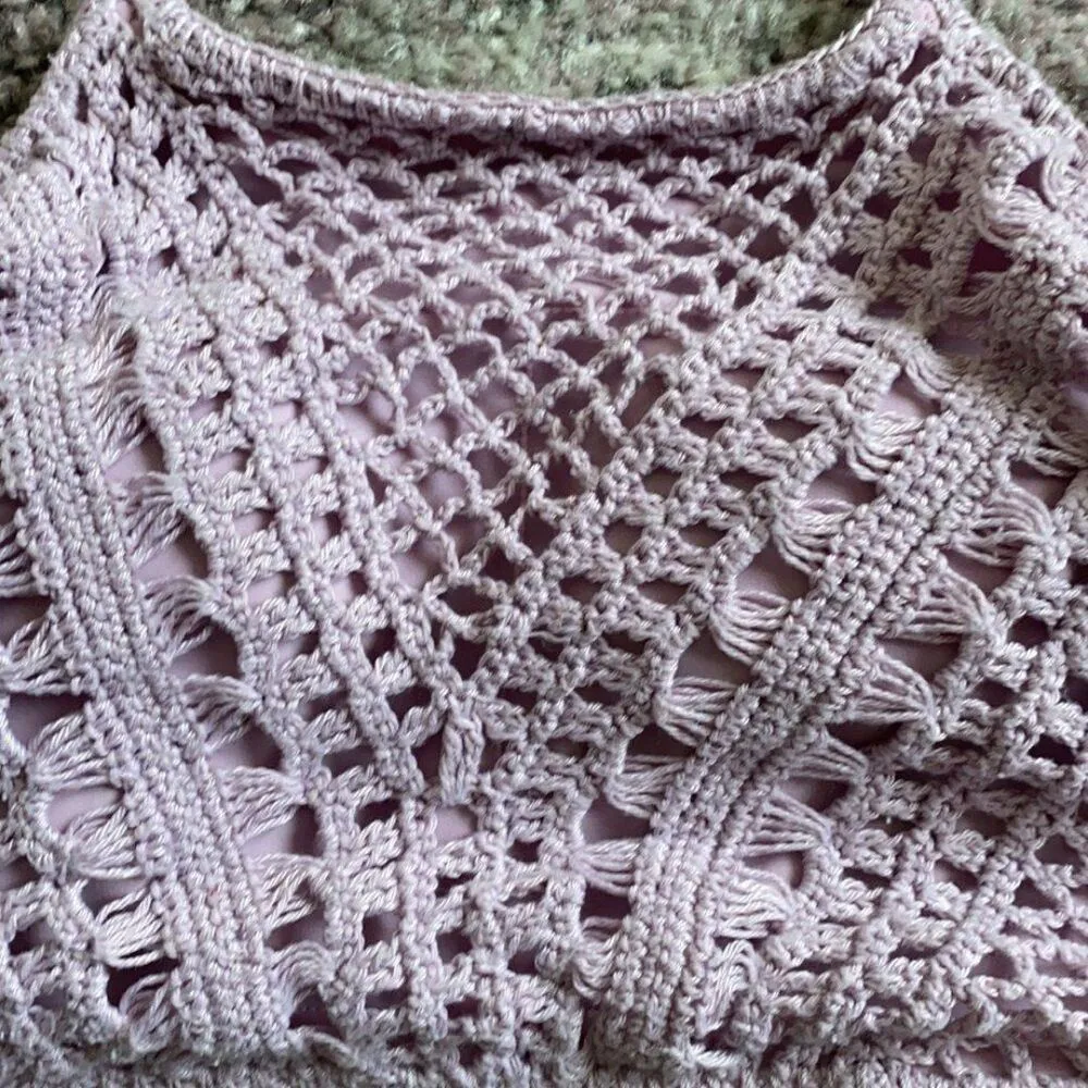 Xhilaration Women’s Purple Crotchet Halter Swim Two Piece Bikini Top D/DD - Image 2