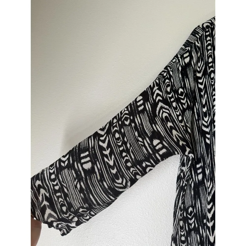 Roxy Midi Length Summer Cardigan Womens Sz M Swim Cover Lightweight Topper Boho - Image 2