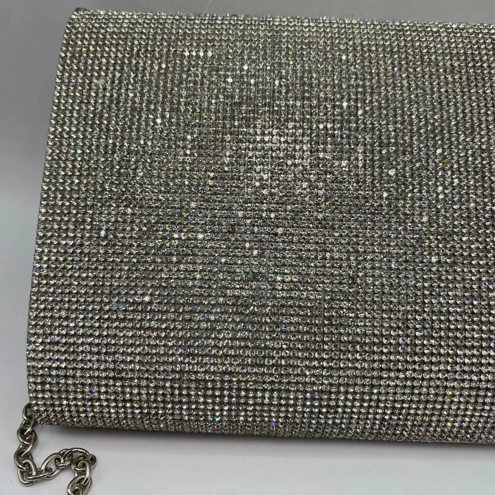 Aldo Sparkly Chain Rhinestone Bag - Image 3