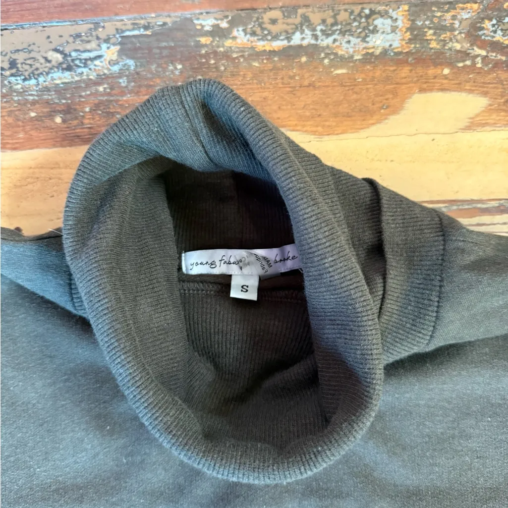 NWT Young Fabulous & Broke Turtleneck Banded Hem Asymmetrical Zip Dress ~Sz S 💛🍄 - Image 7