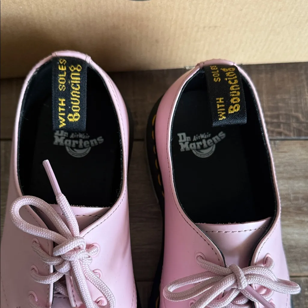 Dr. Martens Light Pink Leather Oxfords - Image 3