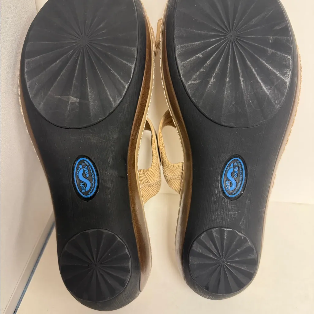 Softwalk Sandals Womens Sz 9 Brown Tan Buckle Comfortable Summer Dress‎ Casual - Image 4