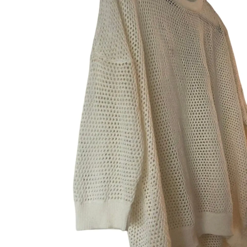 Jack by BB Dakota Cream Net Sweater Sz Large - Image 2