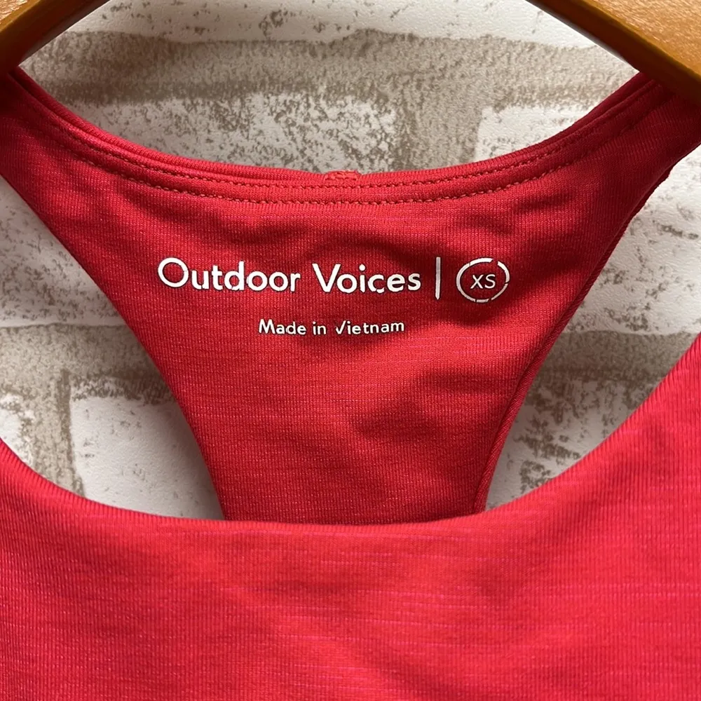 Outdoor Voices Sports Bra in Heather Red XS - Image 2