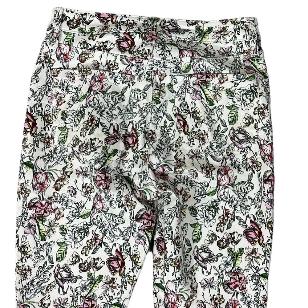 L'AGENCE Margot High Rise Skinny Jeans in Hand Drawn Floral Size 25 - Image 9