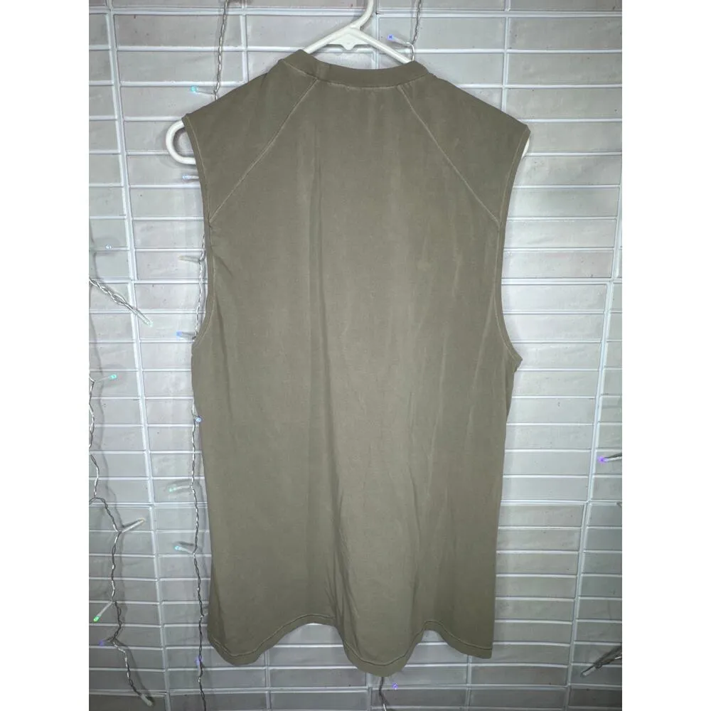 Skims Sleeveless Top Sage Green Cotton Spandex Women’s XXL - Image 5