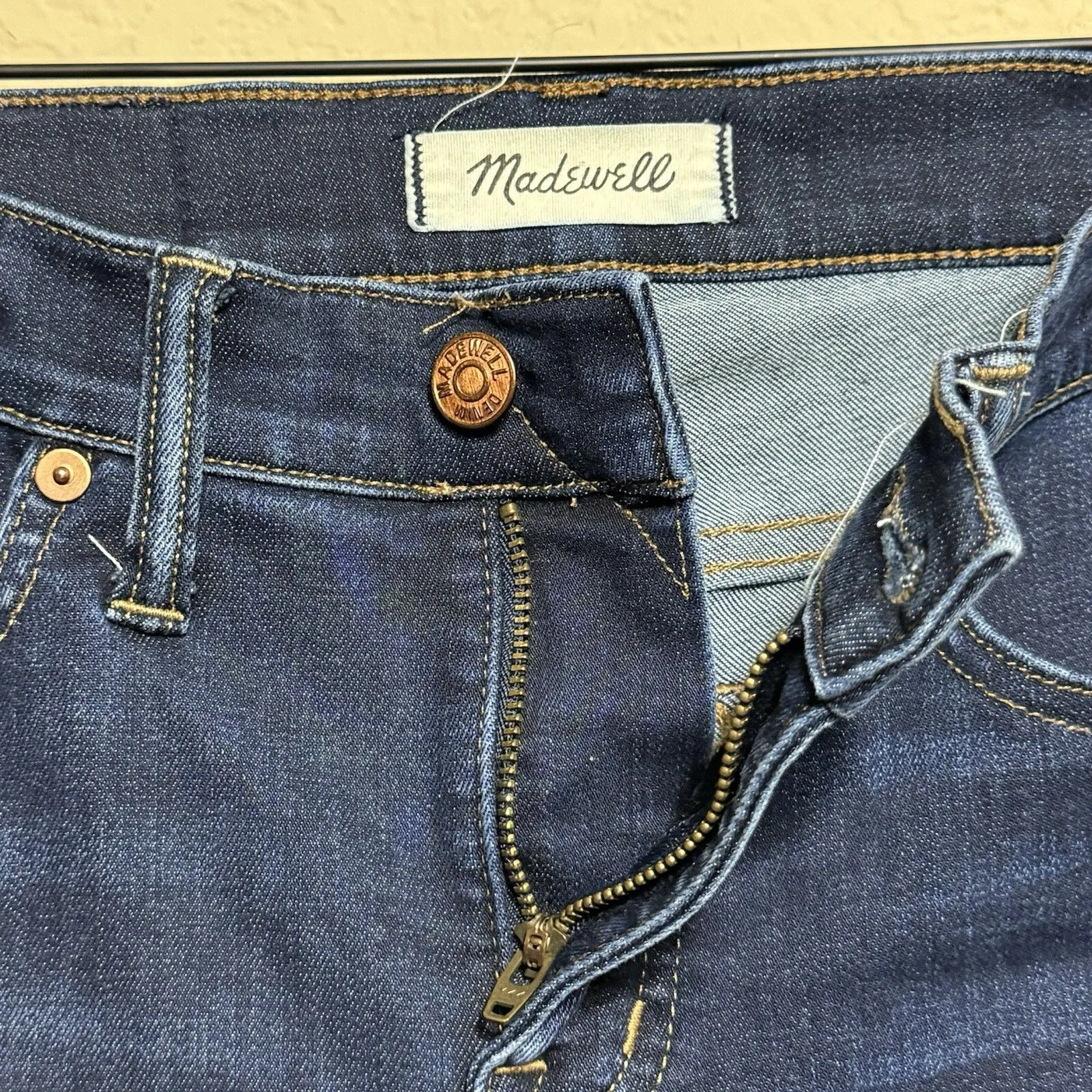 Madewell Larkspur Dark Wash 9-Inch High-Rise Skinny Jeans Women's 25S Stretch - Image 6