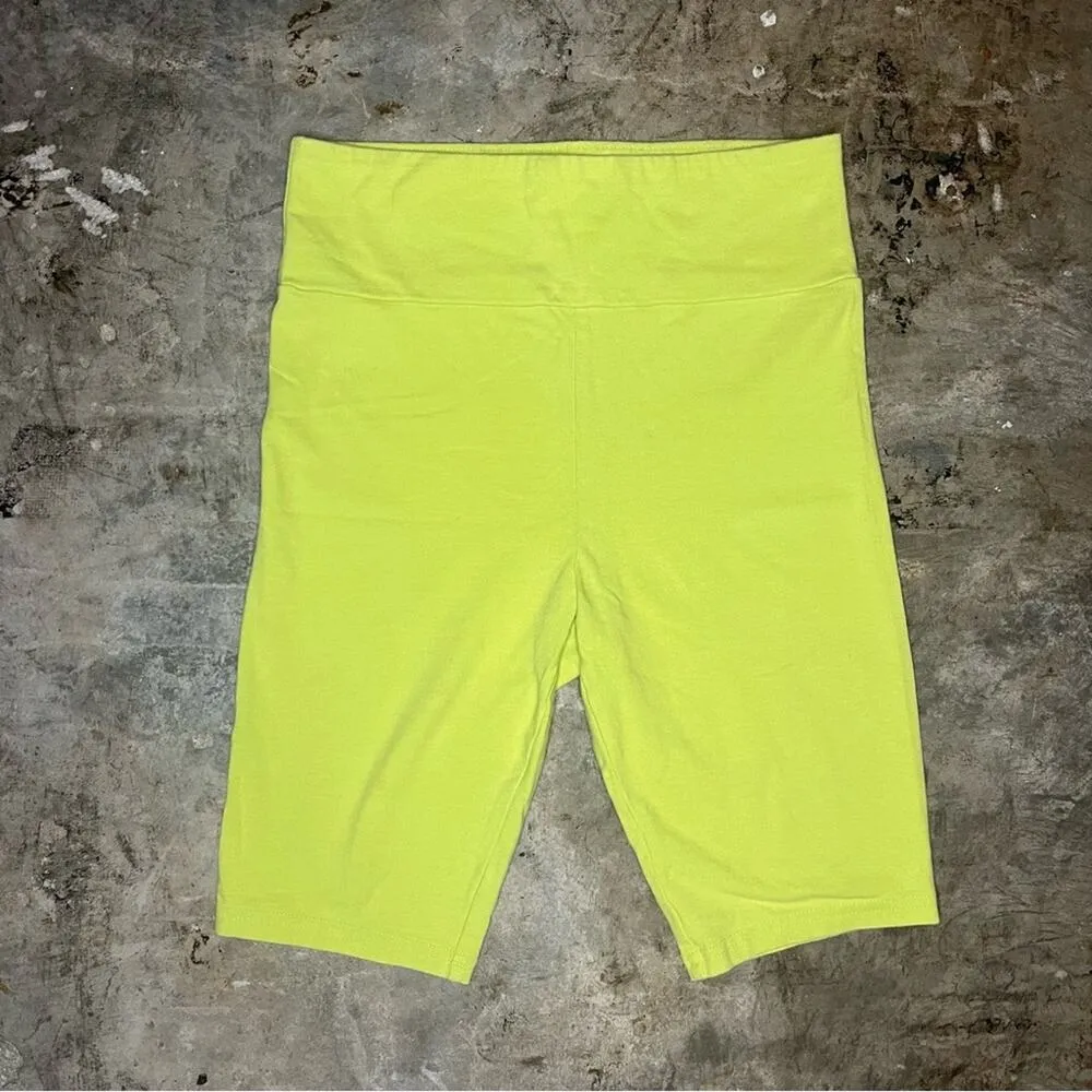 Wild Fable Lime Green High Rise High Waisted Biker Shorts Size Small - Image 3